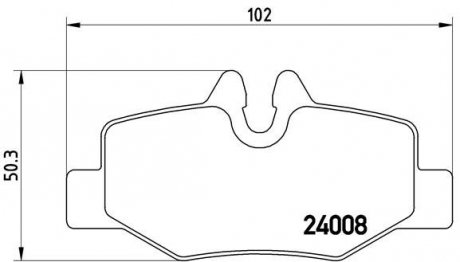 P50051 BREMBO Комплект тормозных колодок из 4 шт. дисков