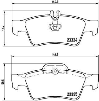 P50052 BREMBO Комплект тормозных колодок из 4 шт. дисков