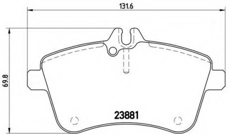 P50057 BREMBO Колодки тормозные дисковые