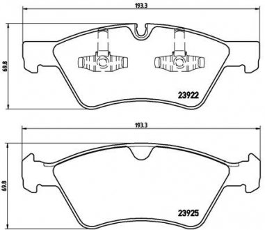 P50063 BREMBO Комплект тормозных колодок из 4 шт. дисков