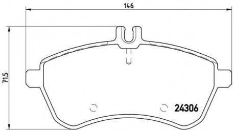 P50067 BREMBO Комплект тормозных колодок из 4 шт. дисков