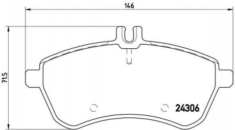 P50070 BREMBO Комплект гальмівних колодок з 4 шт. дисків