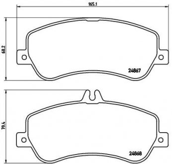 P50086 BREMBO Комплект тормозных колодок из 4 шт. дисков