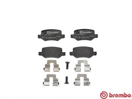 P50090 BREMBO Комплект тормозных колодок из 4 шт. дисков