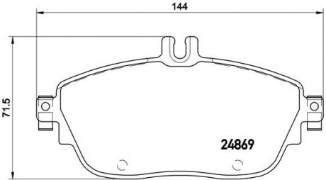 P50093 BREMBO Комплект тормозных колодок из 4 шт. дисков