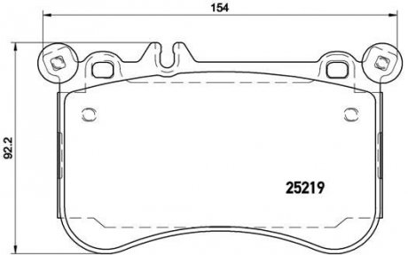 P50097 BREMBO Комплект тормозных колодок из 4 шт. дисков