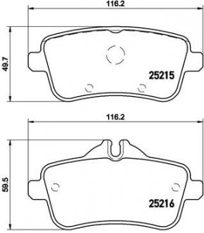 P50 100 BREMBO тормозные колодки дисковые