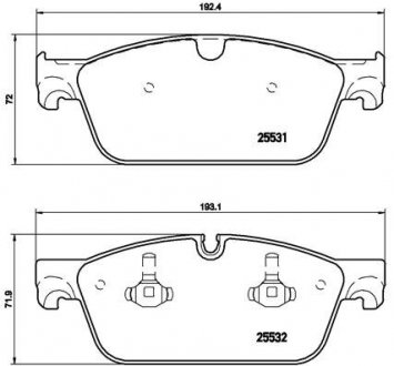 P50102 BREMBO Комплект тормозных колодок из 4 шт. дисков