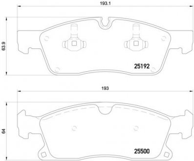 P50108 BREMBO Комплект тормозных колодок из 4 шт. дисков