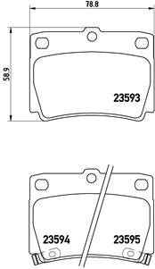 P54026 BREMBO Комплект гальмівних колодок з 4 шт. дисків