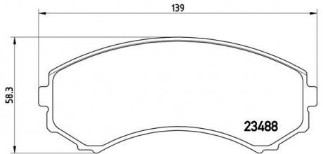 P54029 BREMBO Комплект гальмівних колодок з 4 шт. дисків