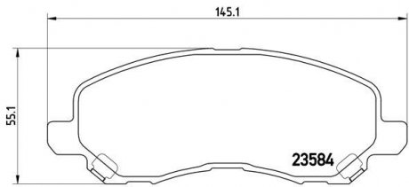 P54030 BREMBO Комплект гальмівних колодок з 4 шт. дисків