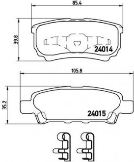 P54 034 BREMBO тормозные колодки дисковые