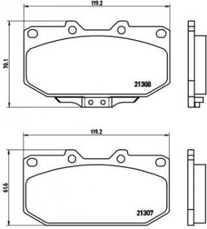 P56025 BREMBO Комплект тормозных колодок из 4 шт. дисков