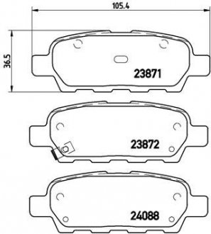 P56046 BREMBO Комплект тормозных колодок из 4 шт. дисков