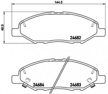 P56088 BREMBO Комплект тормозных колодок из 4 шт. дисков