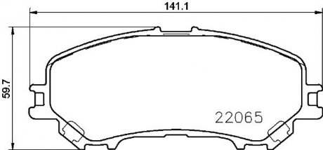 P56100 BREMBO Комплект тормозных колодок из 4 шт. дисков