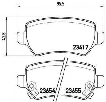 P59038 BREMBO Комплект гальмівних колодок з 4 шт. дисків