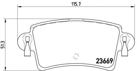 P59040 BREMBO Комплект гальмівних колодок з 4 шт. дисків