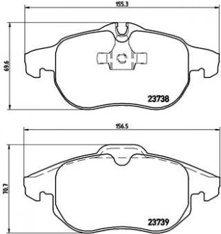 P59043 BREMBO Комплект тормозных колодок из 4 шт. дисков