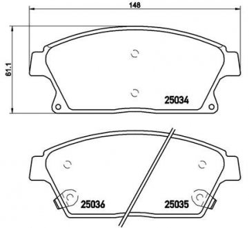 P59 077 BREMBO тормозные колодки дисковые