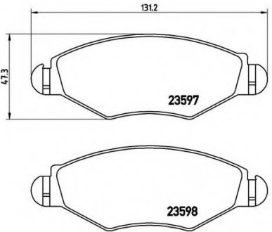 P61063 BREMBO Тормозные колодки дисковые перед. Peugeot 206,306 1.1-1.9 93-