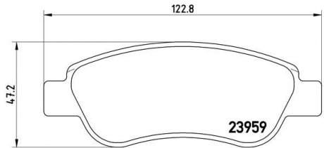 P61081 BREMBO Комплект гальмівних колодок з 4 шт. дисків