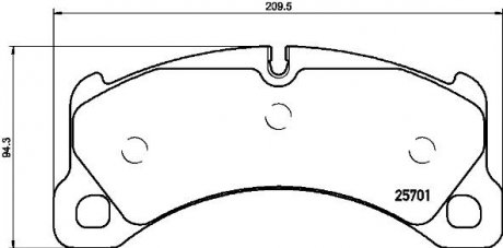 P65033 BREMBO Комплект гальмівних колодок з 4 шт. дисків