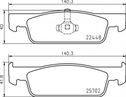 P68069 BREMBO Комплект гальмівних колодок з 4 шт. дисків