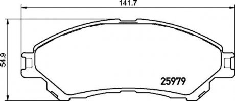 P79032 BREMBO Комплект тормозных колодок из 4 шт. дисков