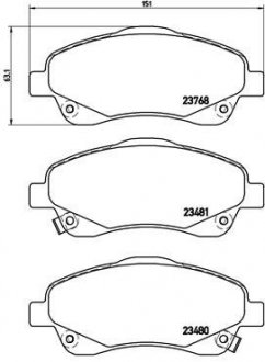 P83046 BREMBO Комплект тормозных колодок из 4 шт. дисков