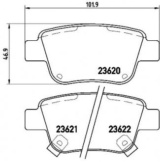 P83047 BREMBO Комплект тормозных колодок из 4 шт. дисков