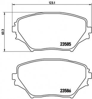 P83055 BREMBO Комплект тормозных колодок из 4 шт. дисков