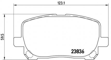 P83061 BREMBO Комплект гальмівних колодок з 4 шт. дисків