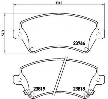 P83064 BREMBO Комплект гальмівних колодок з 4 шт. дисків