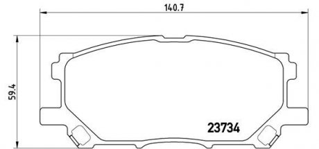 P83067 BREMBO Комплект тормозных колодок из 4 шт. дисков