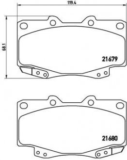 P83 069 BREMBO тормозные колодки дисковые