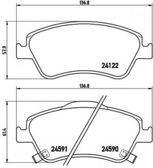 P83079 BREMBO Комплект тормозных колодок из 4 шт. дисков