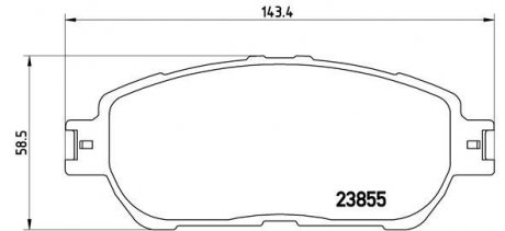 P83105 BREMBO Комплект гальмівних колодок з 4 шт. дисків