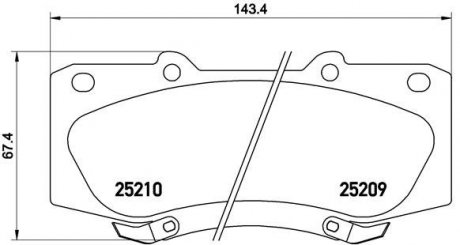 P83140 BREMBO Комплект тормозных колодок из 4 шт. дисков