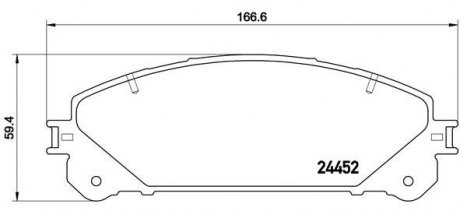 P83145 BREMBO Комплект гальмівних колодок з 4 шт. дисків