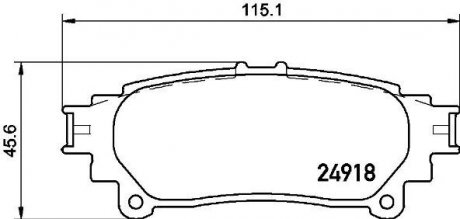 P83152 BREMBO Комплект гальмівних колодок з 4 шт. дисків