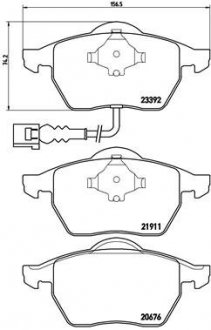 P85045 BREMBO Комплект гальмівних колодок з 4 шт. дисків