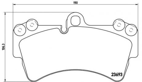 P85065 BREMBO Комплект тормозных колодок из 4 шт. дисков