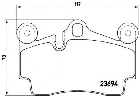 P85070 BREMBO Комплект гальмівних колодок з 4 шт. дисків