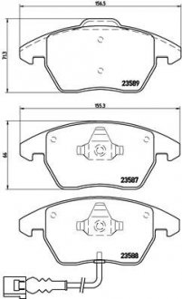 P85075 BREMBO Комплект гальмівних колодок з 4 шт. дисків