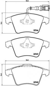 P85081 BREMBO Комплект гальмівних колодок з 4 шт. дисків