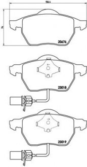 P85085 BREMBO Комплект тормозных колодок из 4 шт. дисков