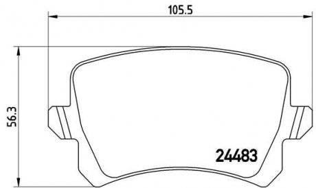 P85109 BREMBO Комплект тормозных колодок из 4 шт. дисков