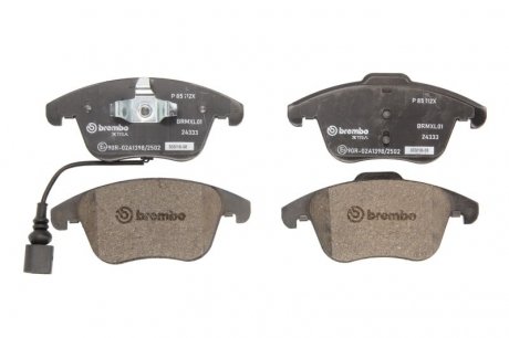 P85112X BREMBO Гальмівні колодки дискові